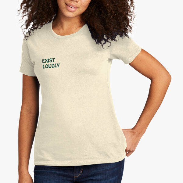 Women's Cotton Boyfriend Tee-Exist Loudly Thumbnail