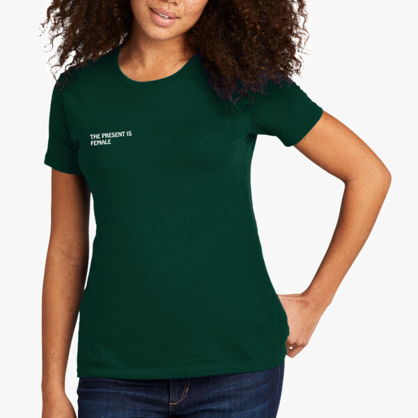 Women's Cotton Boyfriend Tee-THE PRESENT IS FEMALE Thumbnail