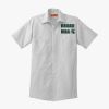 Short Sleeve Striped Industrial Work Shirt Thumbnail